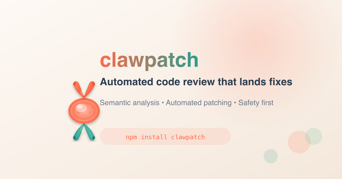 Вышел Clawpatch 0.1.0 — инструмент для семантической разметки кодовых баз